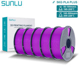 SUNLU Pla Plus 3D Filament 1.75mm Good Toughness Multicolor Neatly Wound PLA+ Filaments for FDM 3D Printing Materials 5KG