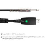 USB Guitar Audio Cable USB Male Interface To 6.35mm (1/4inch) Mono Electric Guitar Connection Cable Professional Guitar To PC