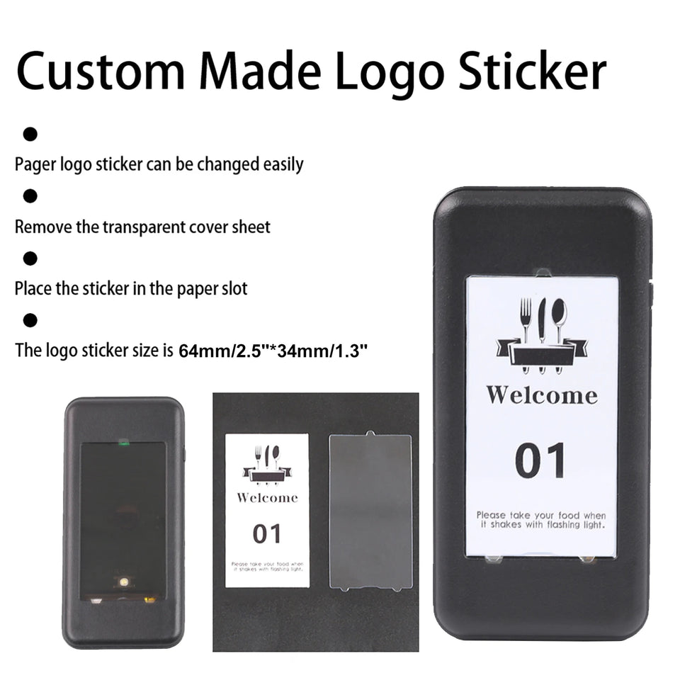 Wireless Restaurant Pager System Touch Panel Wireless Calling System Food Pager Guest Paging System for Coffee Shop Bar