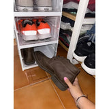 Home Household Home Closet Shoe Cabinet Use 3 Layers Foldable Transparent Stackable Dustproof Box