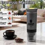 Portable Espresso Coffee Machine 3-in-1 Capsule Coffee Maker for Car & Home Coffee Maker  Hot/Cold Portable Coffee Maker