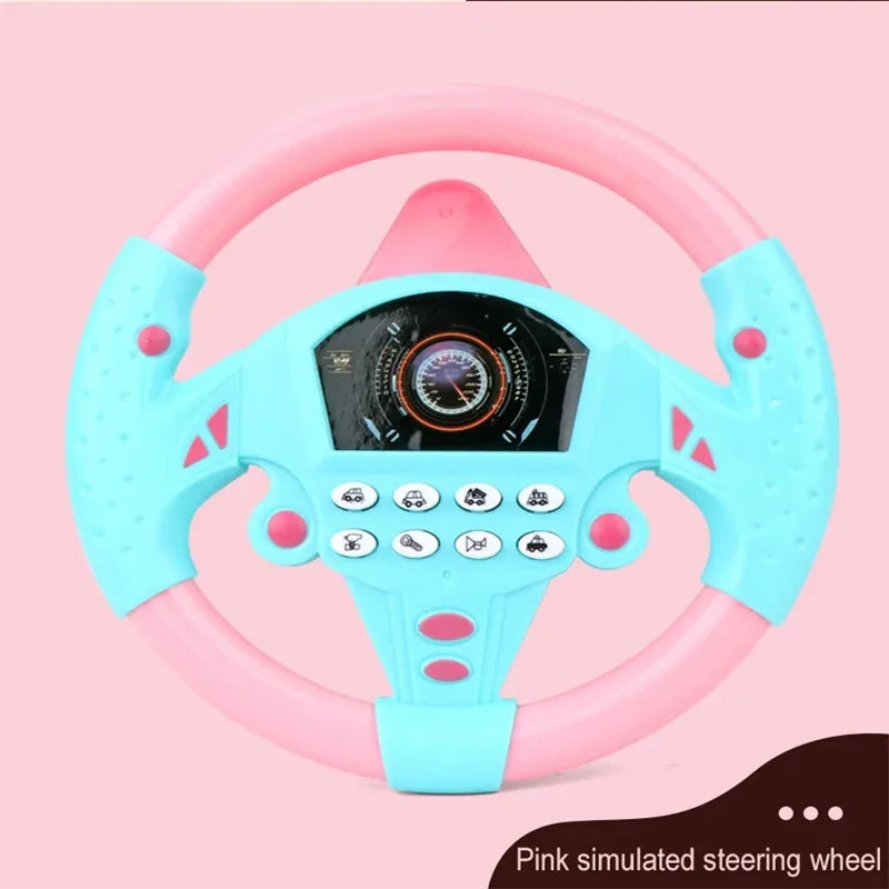 Children Eletric Simulation Steering Wheel Toys Gifts Light Sound Musical Stroller Simulate Driving Car Vocal Toy for Kids
