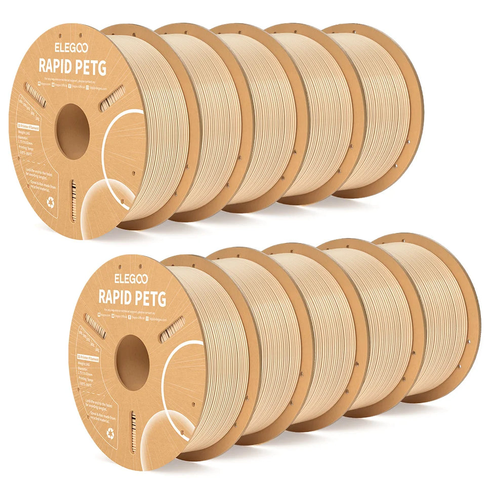 ELEGOO Rapid PETG Filament 1.75mm 1KG,High Speed 30-600mm/s 3D Printer Filament 1kg Fits for Most FDM 3D Printers