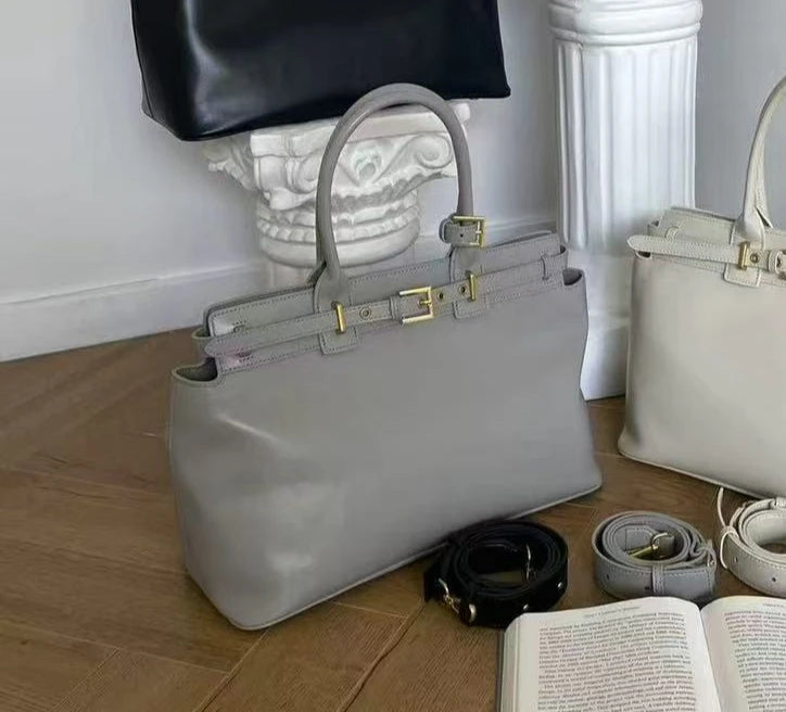 Winter Matte Coffee Camel Grey Large Tote Russian Style Real Suede Cow Leather Women Handbag Nubuck Commuter Office Shoulder Bag