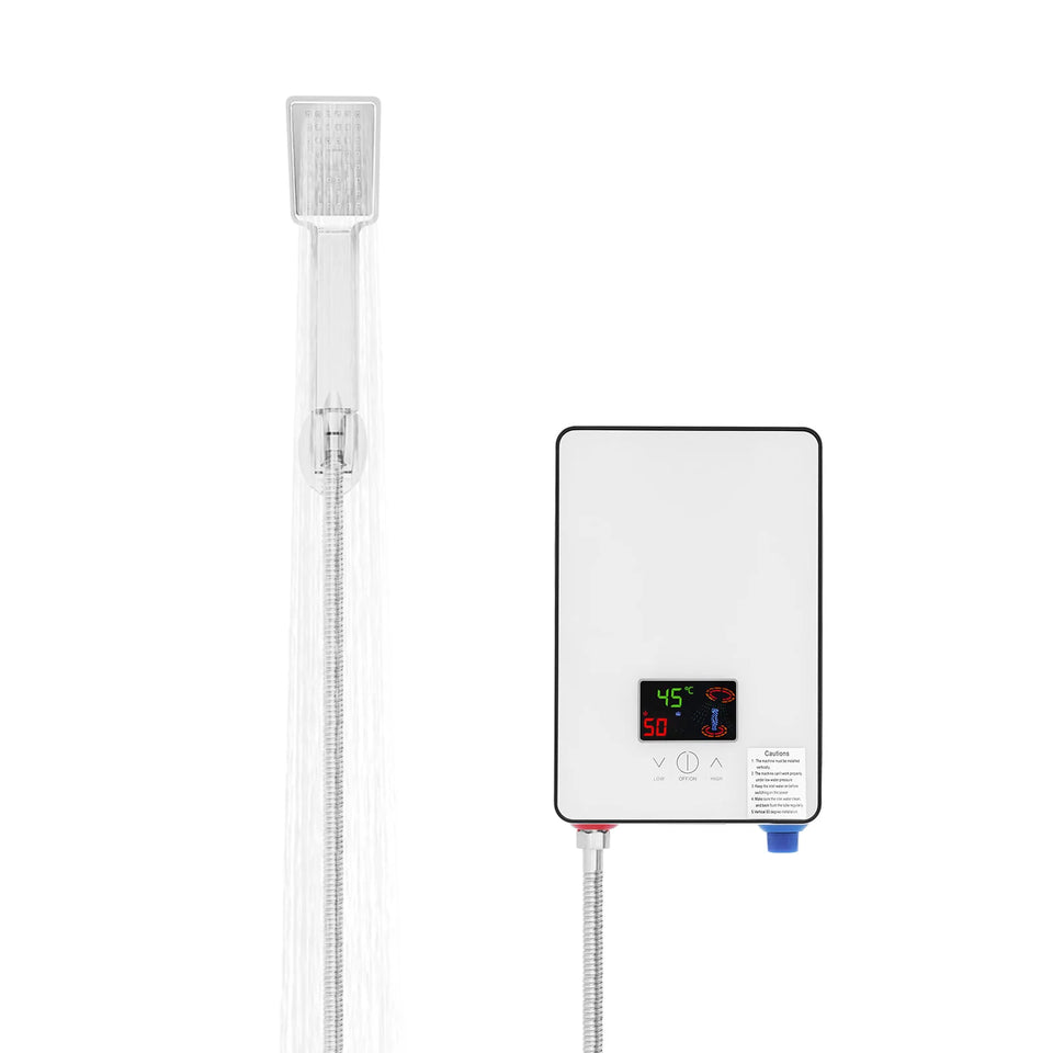 4500W 110V Water Heater, Touch Screen Electric Water Heater, Instantaneous Water Heater  On Demand Bath Shower