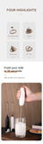 Electric Milk Frother Handheld Coffee Foam Maker 12000RPM Stainless Steel Whisk Portable Easy Clean Battery Operated