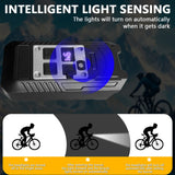 9LED Bike Light Type-C Rechargeable Bicycle Front Lights Intelligent Sensor MTB Flashlight Bike Headlight for Cycling Front Lamp