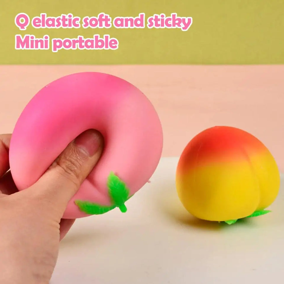 Peach stress-relieving toys – Slow Rising Stress Relief for Kids & Adults, Squeeze Anti-Anxiety Sensory Fidget Toy
