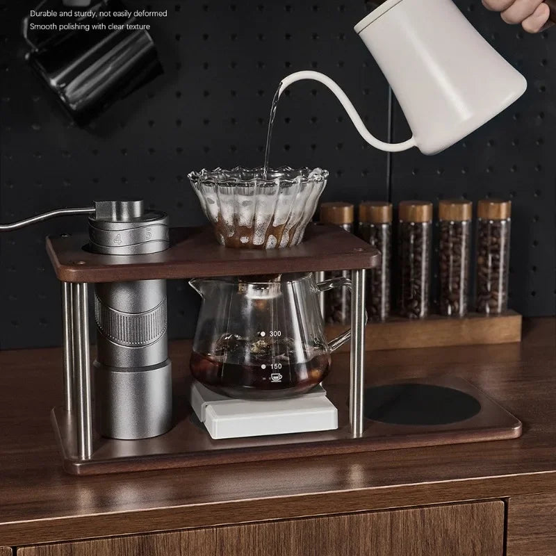Hand-brewed Coffee Stand Detachable Camping Solid Wood Portable Coffee Brewing Tool Storage Rack Espresso Coffee Accessories