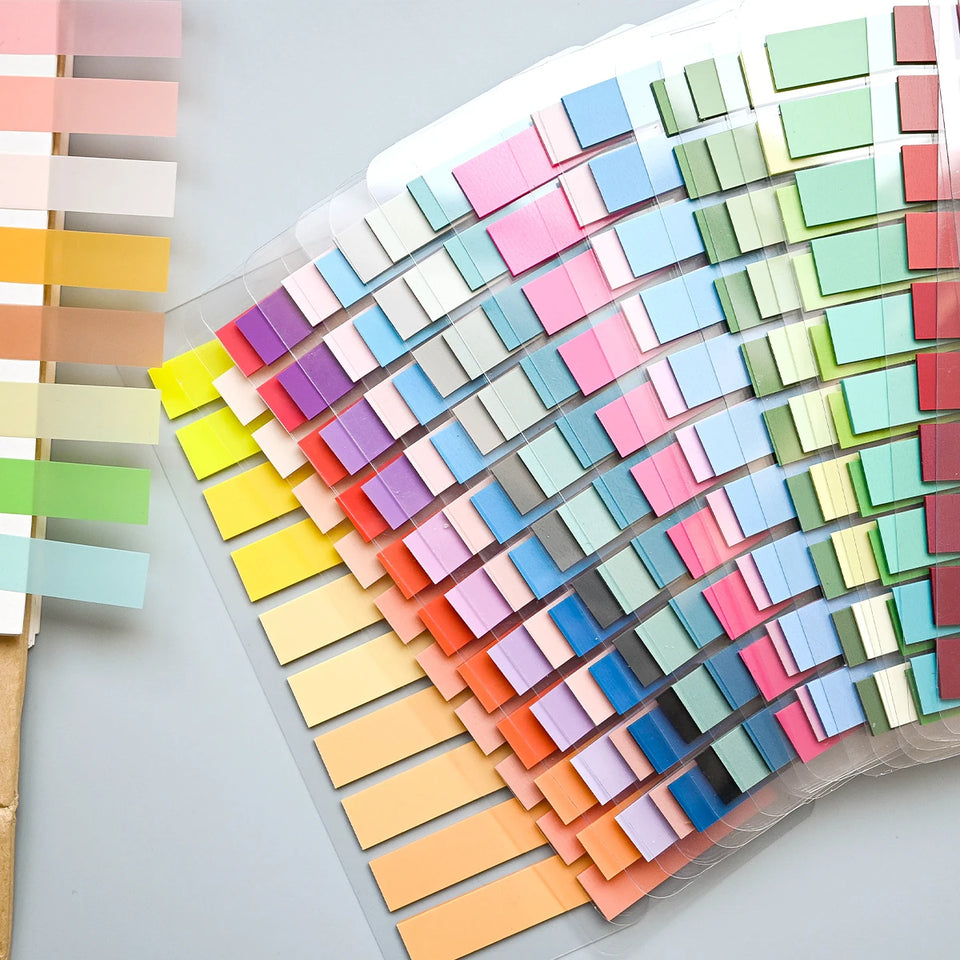 Colorful Transparent Memo Pads Self-Adhesive Sticky Notes Index 200-4000 Sheets for Office School Stationery