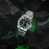 Watchdives WD16760 V2 GMT Watch NH34 Automatic Movement Sapphire Luminous Watches Stainless Steel 300m Waterproof Wristwatch