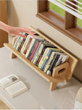 Wooden Desktop Bookshelf Portable Desktop Storage Rack Tilting Bookshelf Suitable for Study Room Decoration Office Desk