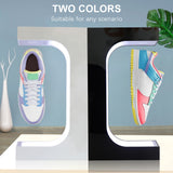 LED Floating Shoe Rack 360 Degree Auto Rotate Display Stand Shoes Shop Sample Showcase Shoes Rack Sneaker Storage