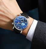 CHENXI Watches Luxury Men Waterproof Star Luminous Watch For Man High Quality Quartz Chronograph Leather Wristwatches Clock Male