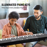 SucceBuy 61 Key Digital Keyboard Piano Electric Portable Piano 200 Tones 200 Rhythms or 600 Tones 500 Rhythms for Beginner Use