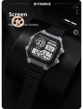 SYNOKE Digital Watches Men Sports Luminous Multifunction Waterproof Women Wristwatch Outdoor and Running Student Seven Lights