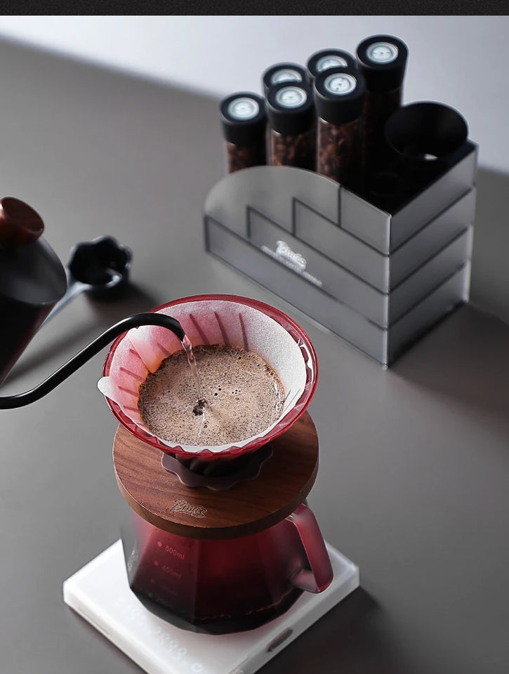 Coffee Beans Storage Container Tube Display Rack Tea Bottle Glass Single Dose Espresso Accessory Coffeware Set Barista Tool Gift