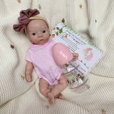 AnjoDoll 10Inch Silicone Girls Whole Body Soft Solid Silicone Reborn Doll Handmade Painted Washable Play Dolls Toys For Gifts