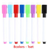 100/5Pcs Dry Erase Whiteboard Markers Set, Washable Pens with Magnetic Eraser for Office Whiteboards & Art Supplies