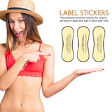 50pcs Hygiene Label Swimwear Underwear Brief Bikini Liners Stickers Swimsuit Underpants Protective Sticker Strip