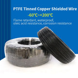 1/2/5/10m PTFE Shielded Wire 0.3/0.5/0.75/1/1.5mm High Purity OFC Copper Tinned FEP Insulation 1 2 3 4 5 6Cores AFPF Signal Line