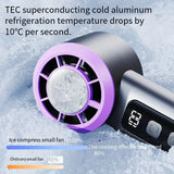 Refrigeration Turbo Cooling Mini Fan USB Adjustable Handheld Fan Suitable Office Outdoor Portable Personal Fan