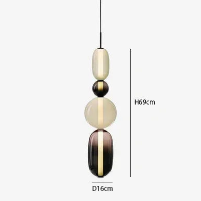 Modern Colorful Glass Hanging Pendant Light Chandelier for Loft Living Room Restaurant Nordic Coffee Restaurant Lighting Fixture
