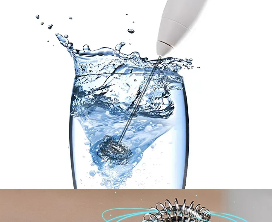 Electric Milk Froth Stirrer Wireless Coffee Whisk Handheld Egg Beater Cappuccino Foam Stirrer USB Portable Kitchen Tools Frother