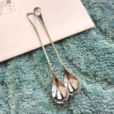 2Pcs Stainless Steel Coffee Stirring Spoon Long Handle Ice Cream Dessert Tea Spoon For Picnic Drinkware Tableware Kitchen Supply