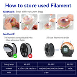 JAYO PETG/PETG Clear 3D Printer Filament 1.75 ±0.02mm 1.1kg/roll High Toughness Neatly Wound Filament Fit Most FDM Printer