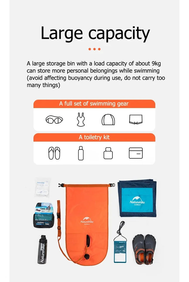 Naturehike  Inflatable Waterproof Bag Swimming Lifesaving Pressure Resistant Large Capacity Portable NH17S001-G