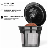 2025 Hot Style Reusable K Cups For K Mini, K Elite, K Classic, K Compact, K Latte, K Select And All 2.0 & 1.0 Coffee Makers