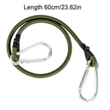 Outdoor Heavy Duty Bungee Cord Elastic Tie Strap String Carabiner Hooks Kayak Cycling Luggage Packing Ropes Camping Accessories