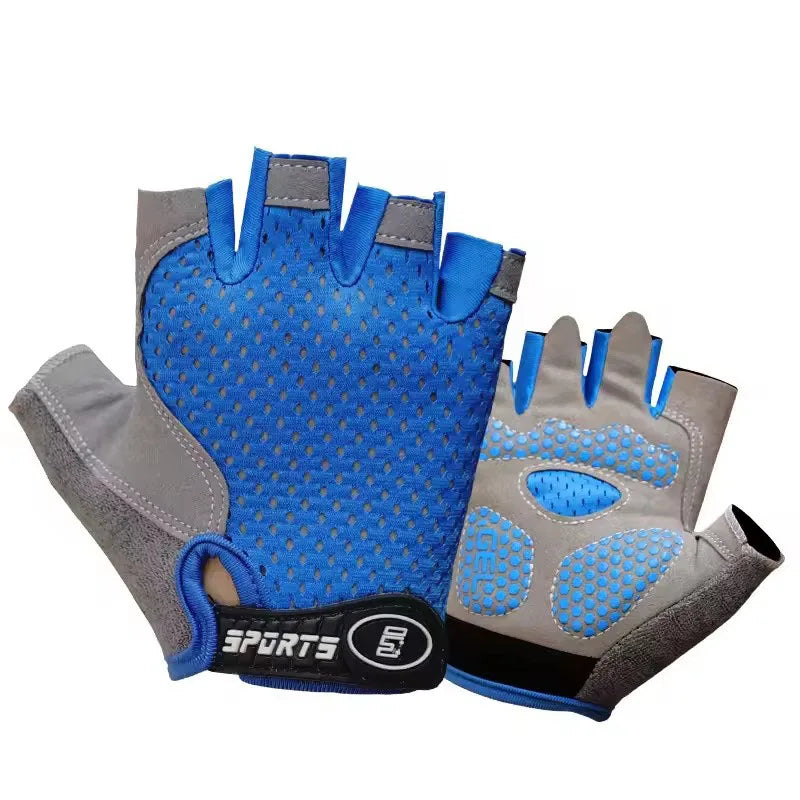 Spring and Summer Breathable Children's Half Finger Cycling Gloves Outdoor Sports Anti Slip and Wear-resistant Protective Gloves