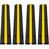 SucceBuy Modular Rubber Speed Bump 1 Channel Driveway Cable Protector Ramp Wire Cover Cord Guard for Parking Lot Warehouses Use