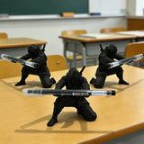 1pc/3pcs 3d Printed Ninja Pen Holder Unique Figurine Stationery Organizer Pencil Figurines Desk Decor Craft For Pen Storage Gift