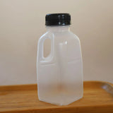 1PC Transparent Kids Water Bottle Plastic Juice Bottle PET Milk Beverage Bottle With Lid Camping Hiking Drinkware