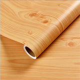 55cm Width Waterproof Vinyl Wood Grain Stickers Self Adhesive Wallpaper for Wardrobe Cupboard Table Closet Bedroom Home Decor