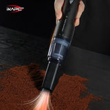 IKAPE Coffee Grounds Vacuum For Bar/Car/Desktop Portable Wireless Handheld Barista Cleaner With 13Kpa Powerful Suction&Blower