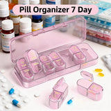 Pill Organizer, Pill Box 7 Day Am & Pm Pill Organizer 7 Days,Weekly Pill Case 2 Times a Day,Medicine Organizer for Travel