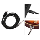 USB Guitar Audio Cable USB Male Interface To 6.35mm (1/4inch) Mono Electric Guitar Connection Cable Professional Guitar To PC