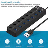 USB Hub 3.0 Multiprise USB High Speed Splitter 4/7 Port 5Gbps Hub Power Adapter with Switch Long Cable with Multiple Expander