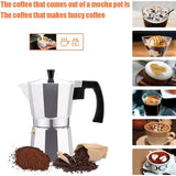 Mocha Coffee Pot Stovetop Espresso Maker Aluminum Silver Coffee Percolator Home Hand-brewed Octagonal Moka Pot Kitchen Utensils