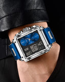 LIGE Fashion Square Digital Watch Men Casual Sports Waterproof Men's Quartz Wristwatch FOXBOX Top Brand Luxury Chronograph Watch