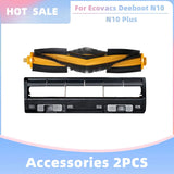 Compatible for Ecovacs Deeboot N10 / N10 Plus Replacement Accessories Parts Main Side Brush Hepa Filter Dust Bag Mop Cloth