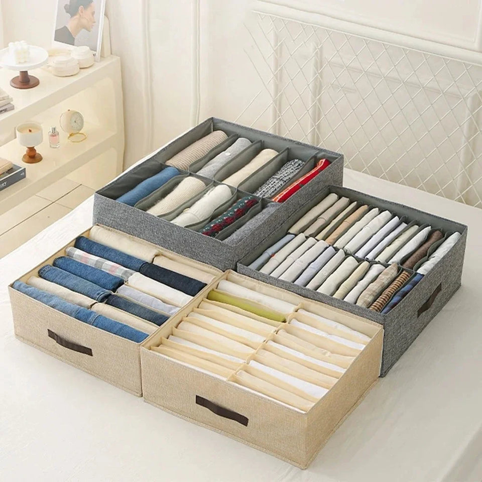 Closets Clothes Organizer Pants Jeans Storage Box Cabinet Organizer Drawers Underwear Socks T-Shirt Wardrobe Storage Organiser