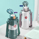GIANXI 1000ml Spring Cap Large Capacity Vacuum Cup 316 Stainless Steel Coffee Cup Portable Outdoor Sports Water Bottle