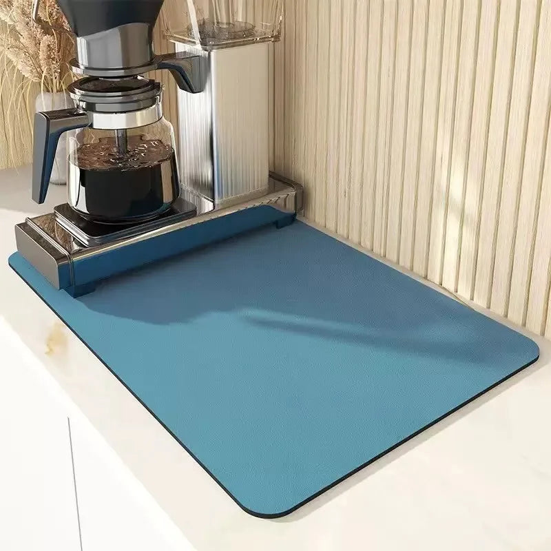 Coffee Mat Countertops Waterproof Mat Countertop Accessories Fit Under Maker Espresso Machine Pad Absorbent Hide Stain Rubber