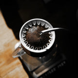 MHW-3BOMBER Meteor Dripper 1-2 Cups Pour Over Coffee Dripper With Wooden Base Ceramics Coffee Dripper For Manual Brew Barista