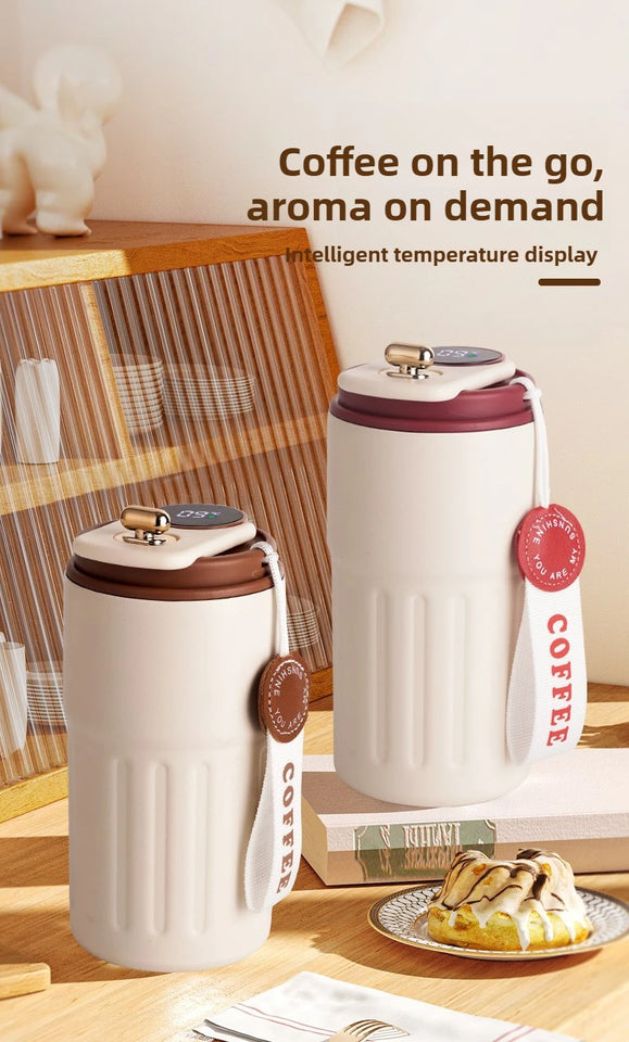 Smart Temp Display Stainless Steel Tumbler Thermal Mug Vacuum Insulated Coffee Cup Travel Thermos Cups Hot Water Bottle for Tea